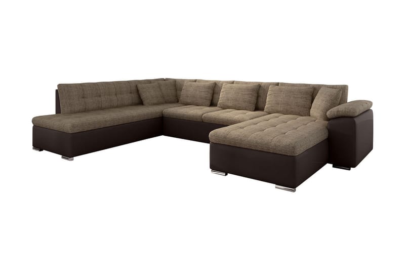 Niko U-sovesofa 350x205x76 cm - Sovesofaer - Sovesofa chaiselong - Lædersofaer