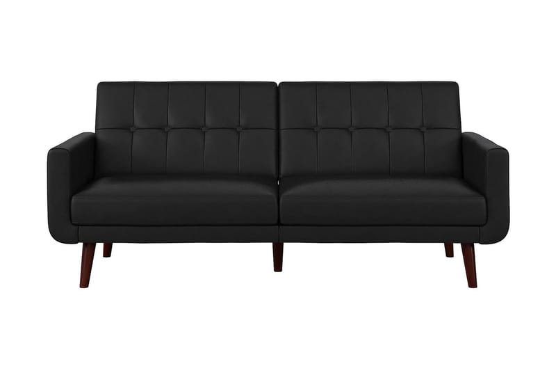 Nola 3-personers Sovesofa Kunstlæder/Sort - Dorel Home - Møbler - Sofaer - Sovesofaer - Bred sovesofa
