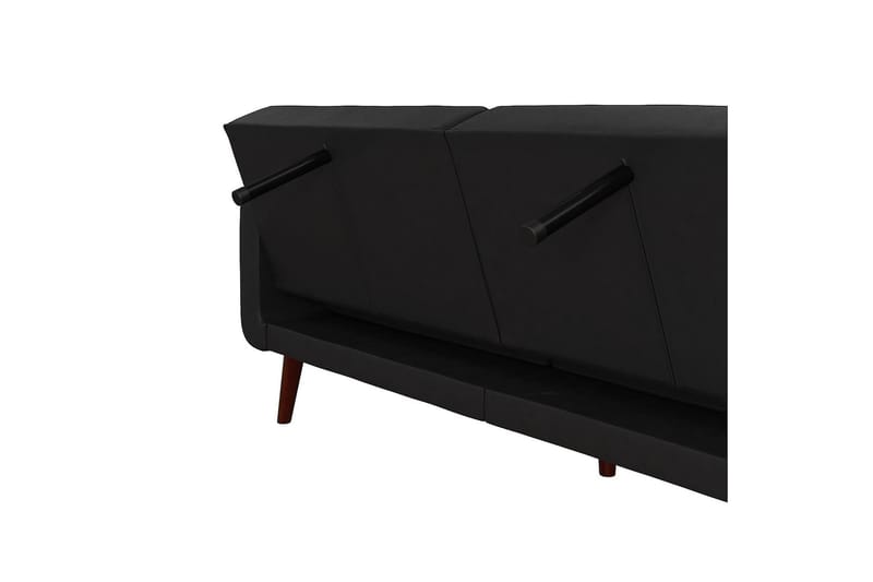 Nola 3-personers Sovesofa Kunstlæder/Sort - Dorel Home - Møbler - Sofaer - Sovesofaer - Bred sovesofa