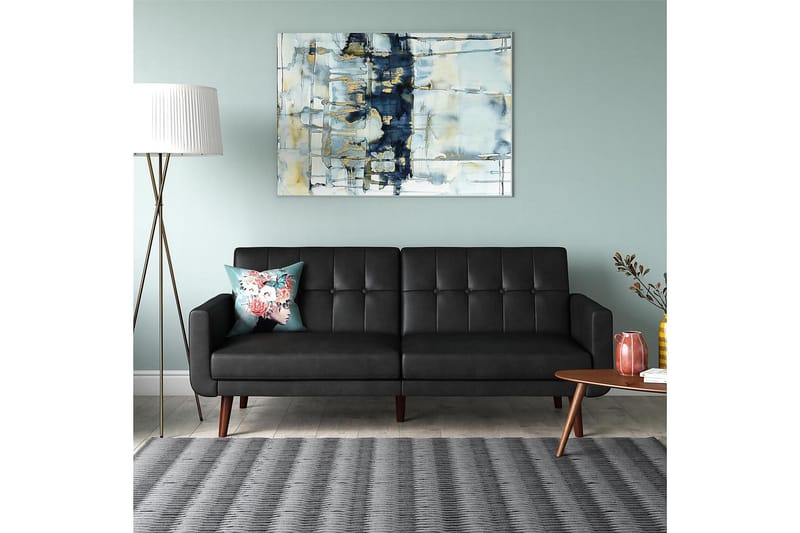 Nola 3-personers Sovesofa Kunstlæder/Sort - Dorel Home - Møbler - Sofaer - Sovesofaer - Bred sovesofa