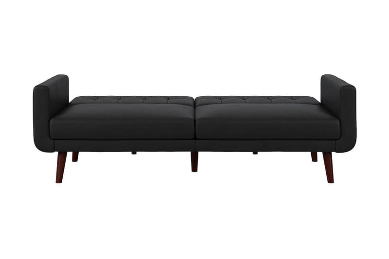 Nola 3-personers Sovesofa Kunstlæder/Sort - Dorel Home - Møbler - Sofaer - Sovesofaer - Bred sovesofa