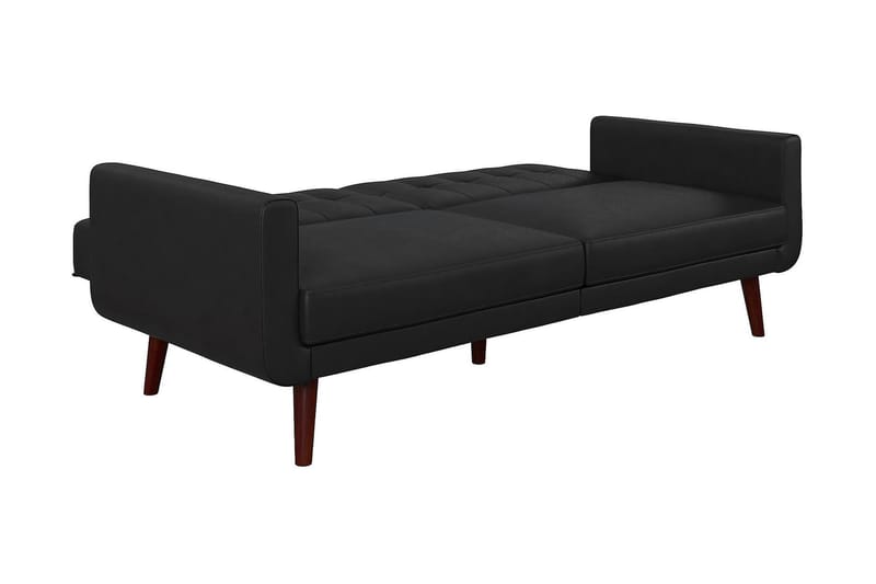 Nola 3-personers Sovesofa Kunstlæder/Sort - Dorel Home - Møbler - Sofaer - Sovesofaer - Bred sovesofa