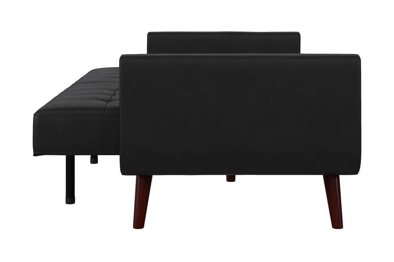 Nola 3-personers Sovesofa Kunstlæder/Sort - Dorel Home - Møbler - Sofaer - Sovesofaer - Bred sovesofa