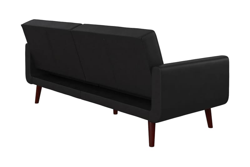 Nola 3-personers Sovesofa Kunstlæder/Sort - Dorel Home - Møbler - Sofaer - Sovesofaer - Bred sovesofa