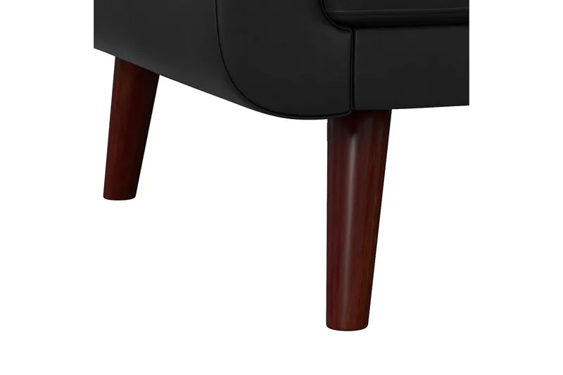 Nola 3-personers Sovesofa Kunstlæder/Sort - Dorel Home - Møbler - Sofaer - Sovesofaer - Bred sovesofa