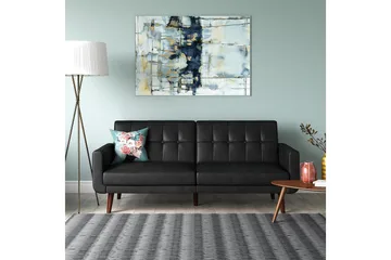 Nola 3-personers Sovesofa Kunstlæder/Sort - Dorel Home - Møbler - Sofaer - Sovesofaer - Bred sovesofa