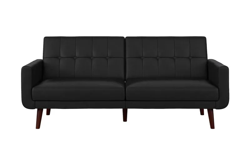 Nola 3-personers Sovesofa Kunstlæder/Sort, Dorel Home