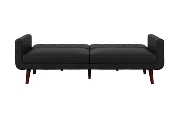 Nola 3-personers Sovesofa Kunstlæder/Sort - Dorel Home - Møbler - Sofaer - Sovesofaer - Bred sovesofa