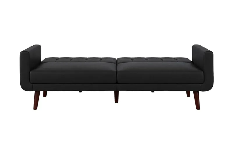 Nola 3-personers Sovesofa Kunstlæder/Sort - Dorel Home - Møbler - Sofaer - Sovesofaer - Bred sovesofa
