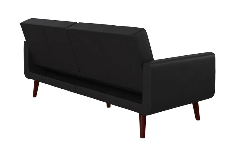 Nola 3-personers Sovesofa Kunstlæder/Sort - Dorel Home - Møbler - Sofaer - Sovesofaer - Bred sovesofa