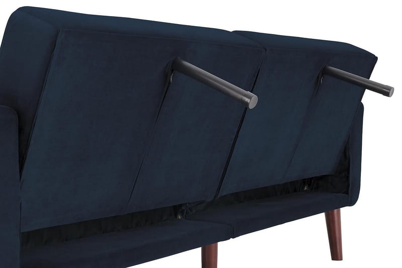 Nola 3-personers Sovesofa Velour/Blå - Dorel Home - Møbler - Sofaer - Sovesofaer - Bred sovesofa