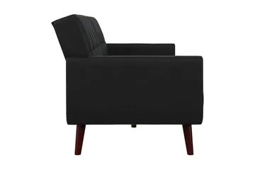 Nola 3-personers Sovesofa Kunstlæder/Sort - Dorel Home - Møbler - Sofaer - Sovesofaer - Bred sovesofa