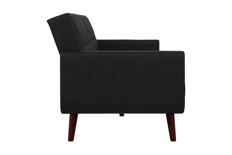 Nola 3-personers Sovesofa Kunstlæder/Sort - Dorel Home - Møbler - Sofaer - Sovesofaer - Bred sovesofa