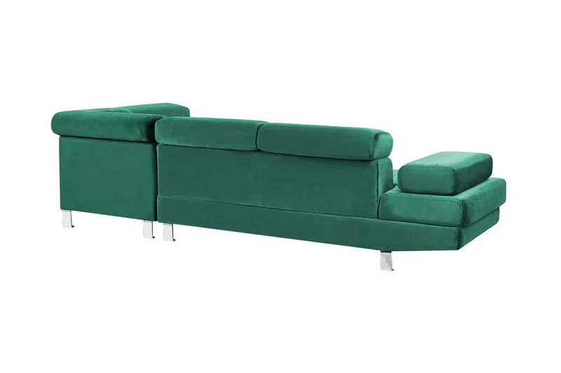 Norreia 5-Pers. Hjørnesovesofa Venstre - Velour/Grøn - Møbler - Sofaer - Sovesofaer