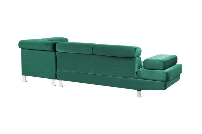 Norreia 5-Pers. Hjørnesovesofa Venstre - Velour/Grøn - Møbler - Sofaer - Sovesofaer