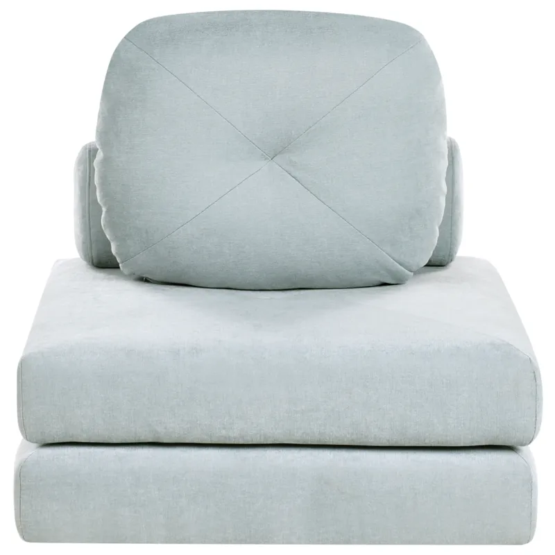 Olden 1-personers Sammenklappelig Sovesofa 81x182 cm i Chenille, Blå