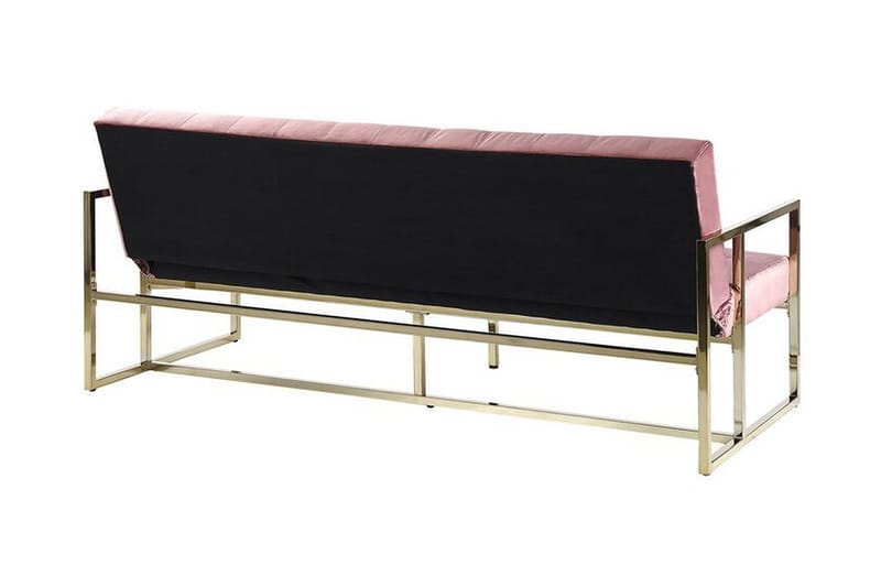 Ordsbo 3-Pers. Sovesofa - Velour/Lyserød - Møbler - Sofaer - Sovesofaer