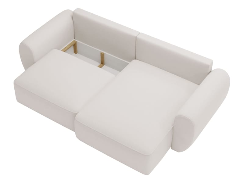 Osvar 3-personers sovesofa med chaiselong til højre og opbevaring - Mørk beige - Møbler - Sofaer - Sovesofaer