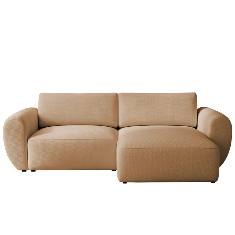 Osvar 3-personers sovesofa med chaiselong til højre og opbevaring, Mørk beige
