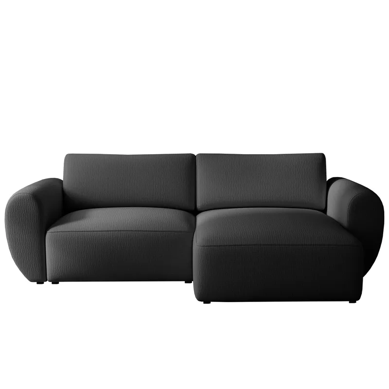 Osvar 3-personers sovesofa med chaiselong til højre og opbevaring, Mørkegrå