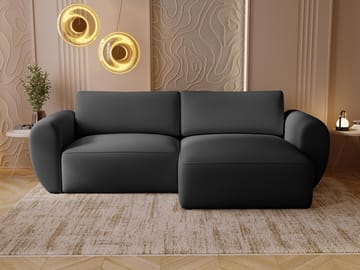 Osvar 3-personers sovesofa med chaiselong til højre og opbevaring - Mørkegrå - Møbler - Sofaer - Sovesofaer