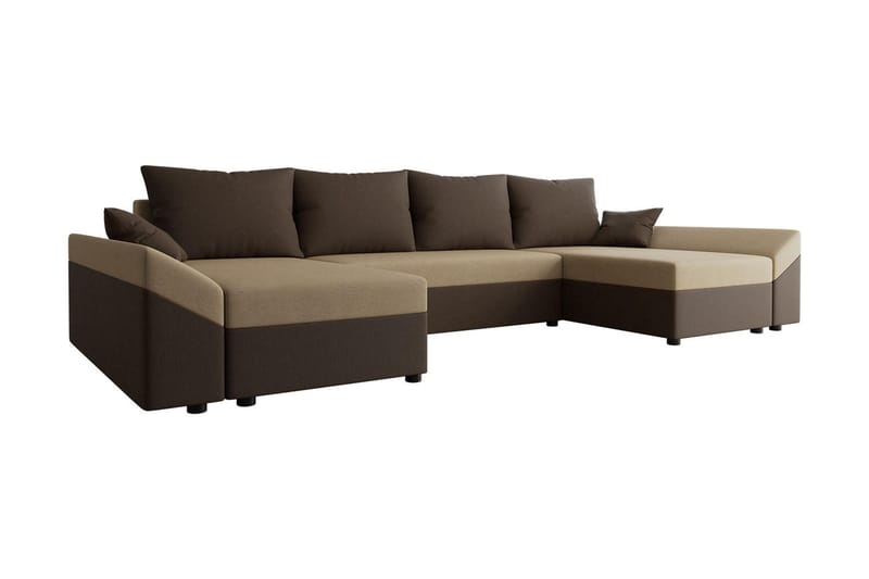 Ovadia 5-Pers. Sovesofa - Brun/Beige - Møbler - Sofaer - Sovesofaer