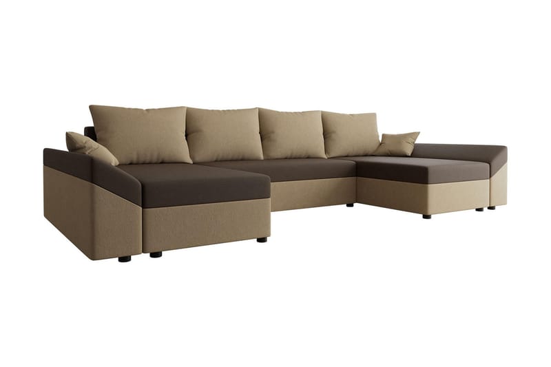 Ovadia 5-Pers. Sovesofa - Brun/Beige - Møbler - Sofaer - Sovesofaer