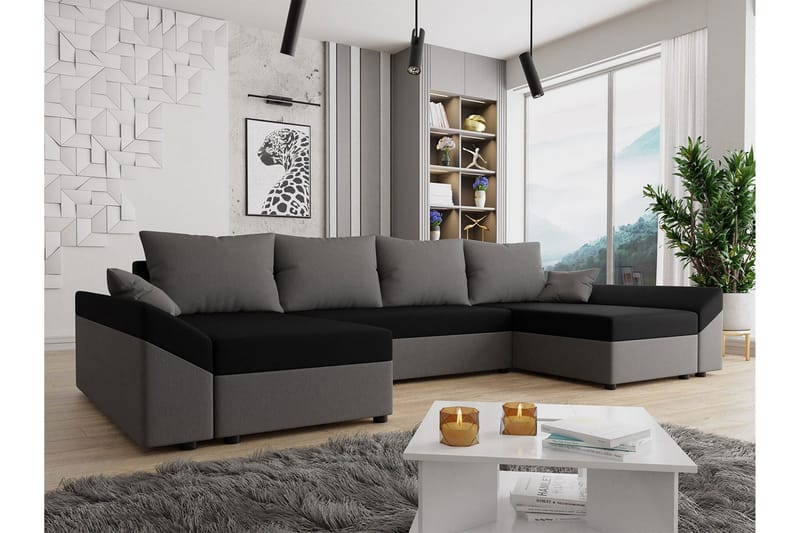 Ovadia 5-Pers. Sovesofa - Mørkegrå - Møbler - Sofaer - Sovesofaer