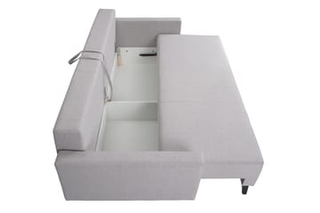 Oviedo 3-personers Sovesofa med Opbevaring 95x215 cm i Stof - Grå - Møbler - Sofaer - Sovesofaer