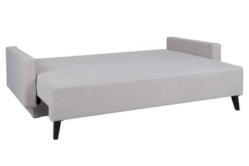 Oviedo 3-personers Sovesofa med Opbevaring 95x215 cm i Stof - Grå - Møbler - Sofaer - Sovesofaer