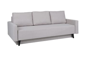 Oviedo 3-personers Sovesofa med Opbevaring 95x215 cm i Stof - Grå - Møbler - Sofaer - Sovesofaer
