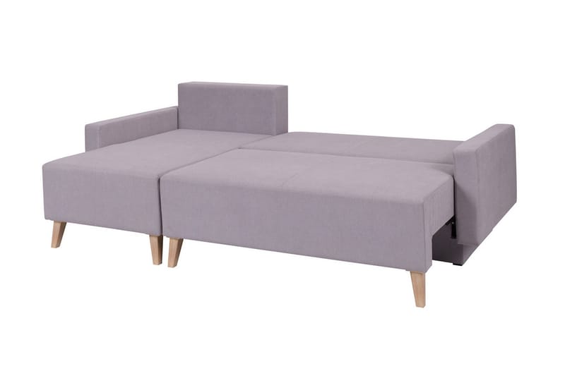 Oviedo Sovesofa med diva 225x140x88 cm - Grå - Møbler - Sofaer - Sovesofaer