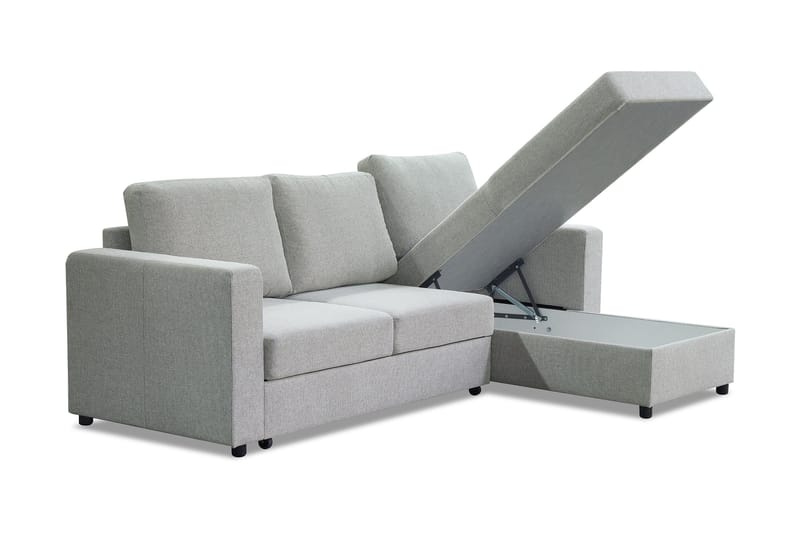 Paris Sovesofa med Chaiselong Vendbar - Beige - Møbler - Sofaer - Sovesofaer