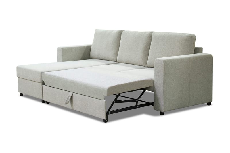 Paris Sovesofa med Chaiselong Vendbar - Beige - Møbler - Sofaer - Sovesofaer