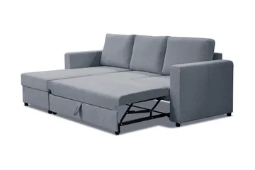Paris Sovesofa med Chaiselong Vendbar - Lysegrå - Møbler - Sofaer - Sovesofaer