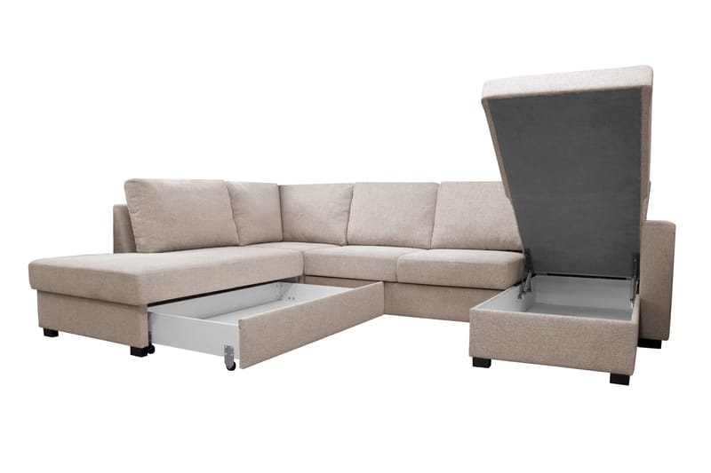 Paris U-Sovesofa Venstre - Beige - Møbler - Sofaer - Sovesofaer