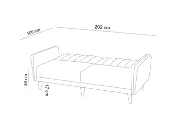 Pattyn 3-pers. Sovesofa - Mørkegrå - Møbler - Sofaer - Sovesofaer