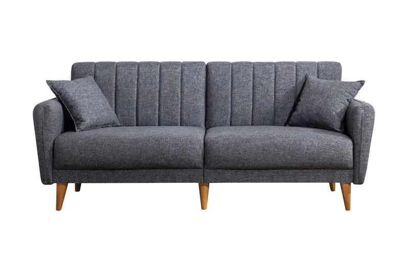 Pattyn Sovesofa i Stof med Træben, Grå