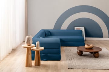 Pento L-formet Hjørnesovesofa 190x280 cm i Stof - Blå - Møbler - Sofaer - Sovesofaer