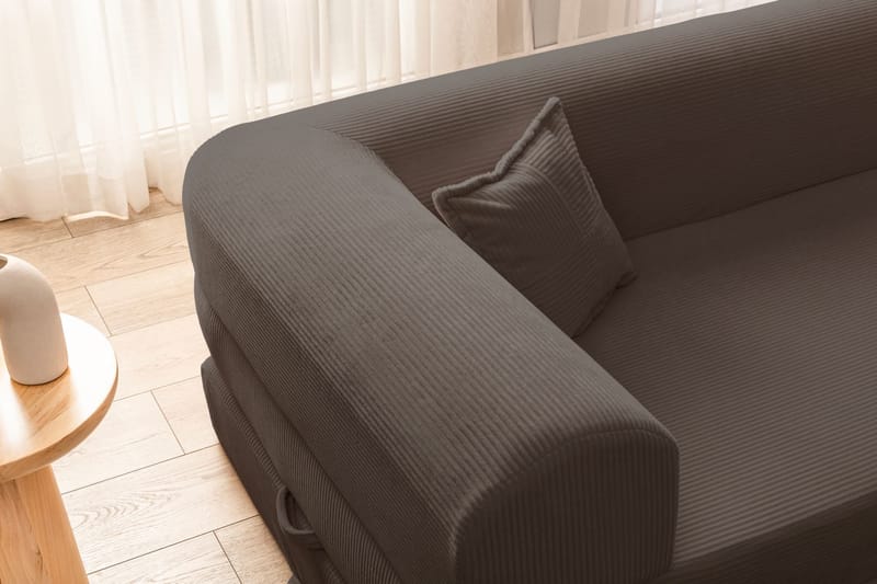 Pento L-formet Hjørnesovesofa 190x280 cm i Stof - Brun - Møbler - Sofaer - Sovesofaer