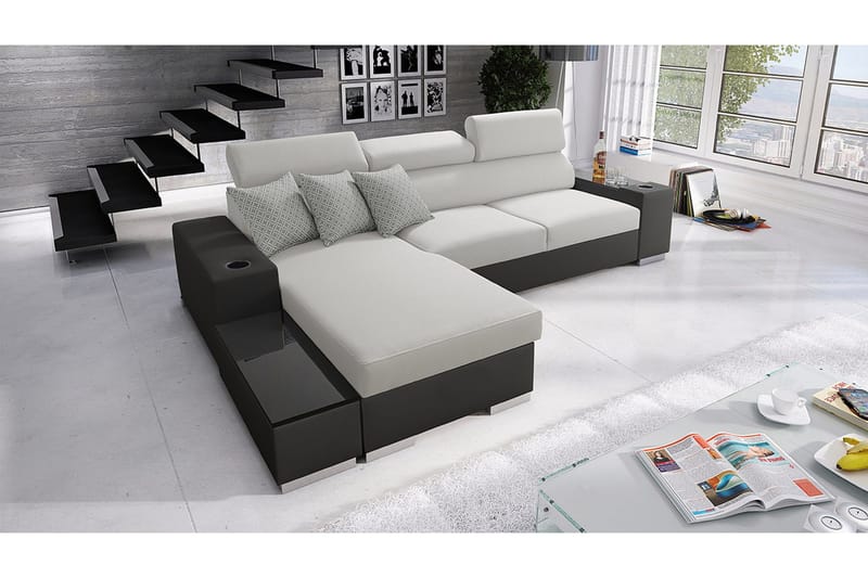 Pereso Hjørnesofa Venstre - Grå - Møbler - Sofaer - Sovesofaer