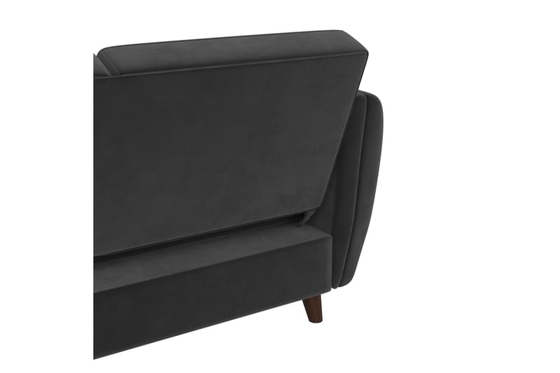 Perry 3-personers Chaiselongsovesofa Justerbar Velour/Grå/Tr - Novogratz - Møbler - Sofaer - Sovesofaer