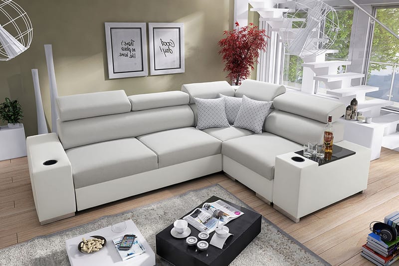 Perseo Sovesofa med diva 282x205x95 cm - Møbler - Sofaer - Sovesofaer