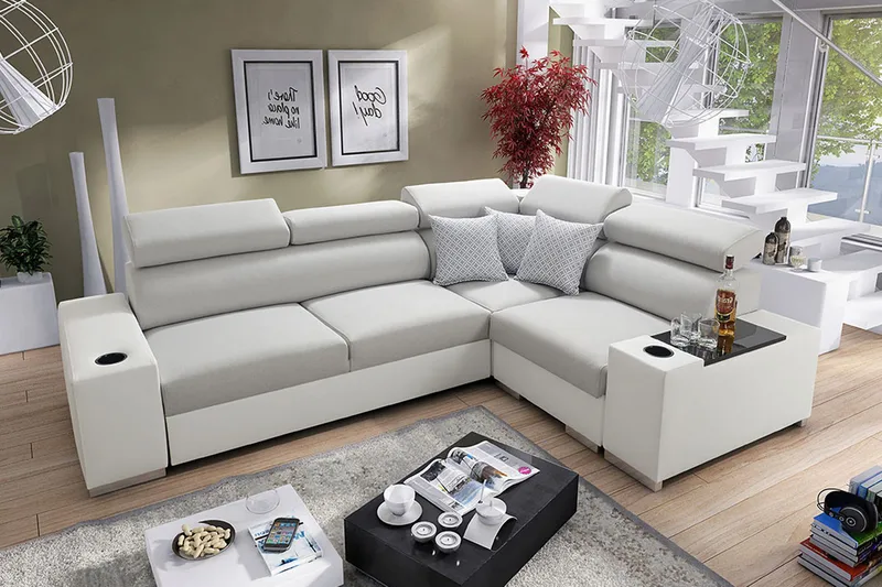 Perseo Sovesofa med diva 282x205x95 cm - Møbler - Sofaer - Sovesofaer