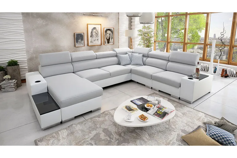 Perseo Sovesofa med diva 358x282x95 cm - Møbler - Sofaer - Sovesofaer
