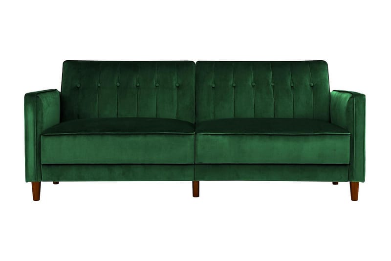 Pin Tuftet 2-personers Sovesofa Velour/Grøn - Dorel Home - Sovesofaer - 2 personers sovesofa - Velour sofaer