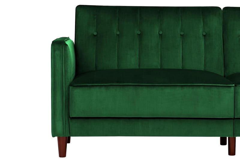 Pin Tuftet 2-personers Sovesofa Velour/Grøn - Dorel Home - Møbler - Sofaer - Sovesofaer