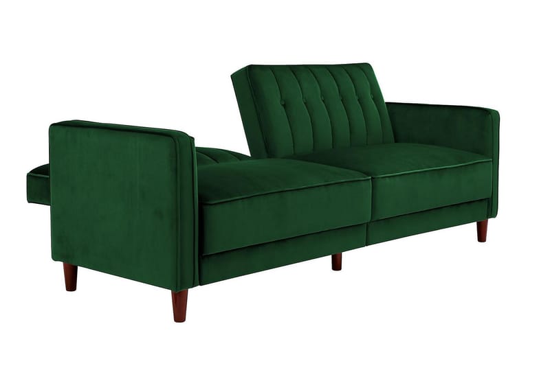 Pin Tuftet 2-personers Sovesofa Velour/Grøn - Dorel Home - Møbler - Sofaer - Sovesofaer