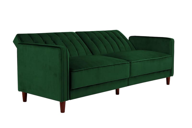 Pin Tuftet 2-personers Sovesofa Velour/Grøn - Dorel Home - Møbler - Sofaer - Sovesofaer