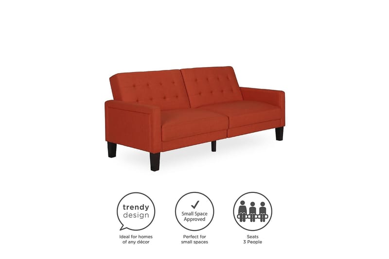 Porter 2-personers Sovesofa Orange - Dorel Home - 2 personers sovesofa - Sovesofaer